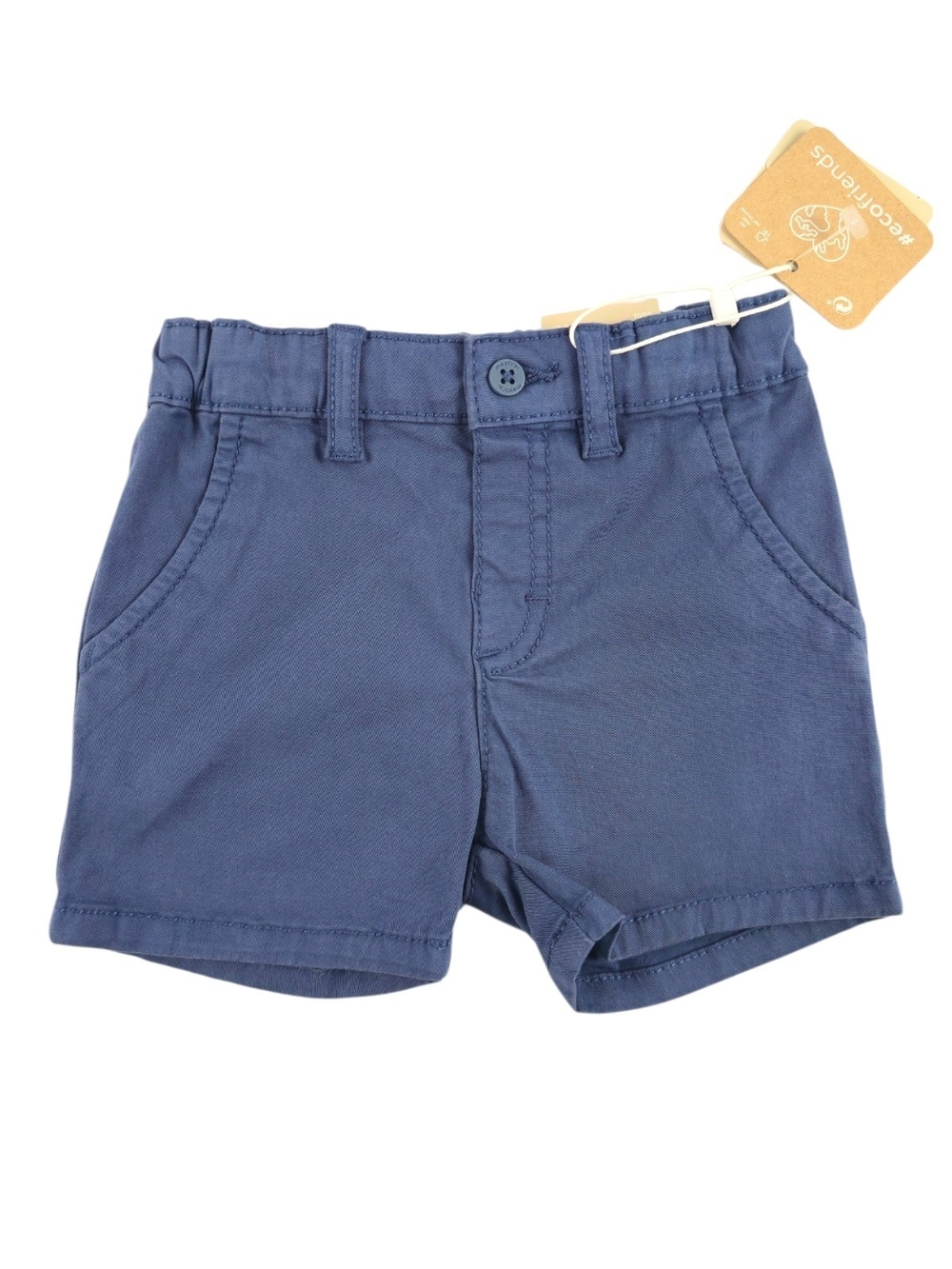 Mayoral, Baby Indigo Blue Elastic Waist Shorts, 4-6M